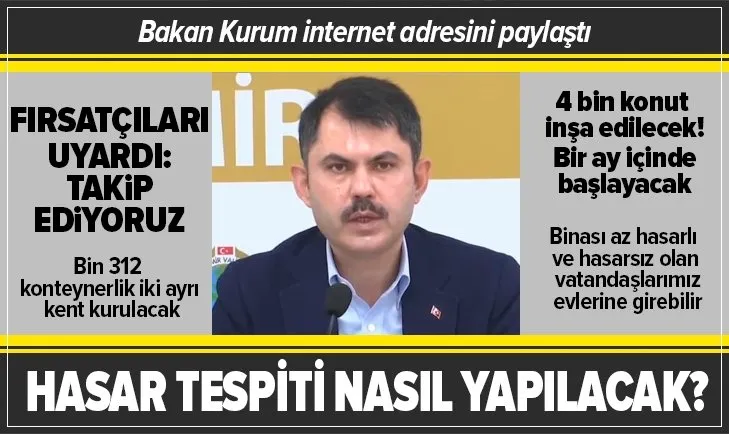 Son dakika: Bakan Kurum'dan İzmir depremiyle ilgili önemli açıklamalar