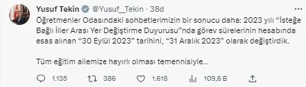 1689699109462.jpg Öğretmenlere müjde! Tarih değiştirildi! Bakan Yusuf Tekin detayları duyurdu... - 3