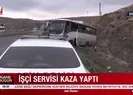 İşçi servisi kaza yaptı