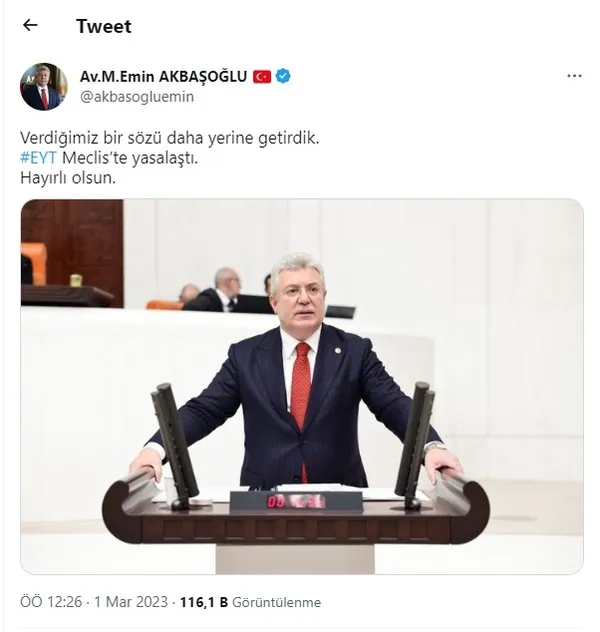 Siyasilerden EYT paylaşımları - 6