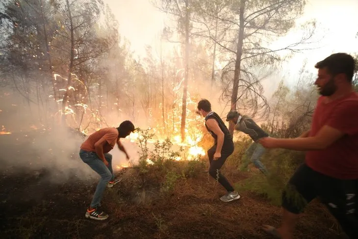 Manavgat’taki orman yangınında sabotaj iddiası! ’Koyu elbiseli iki kişi gördük’