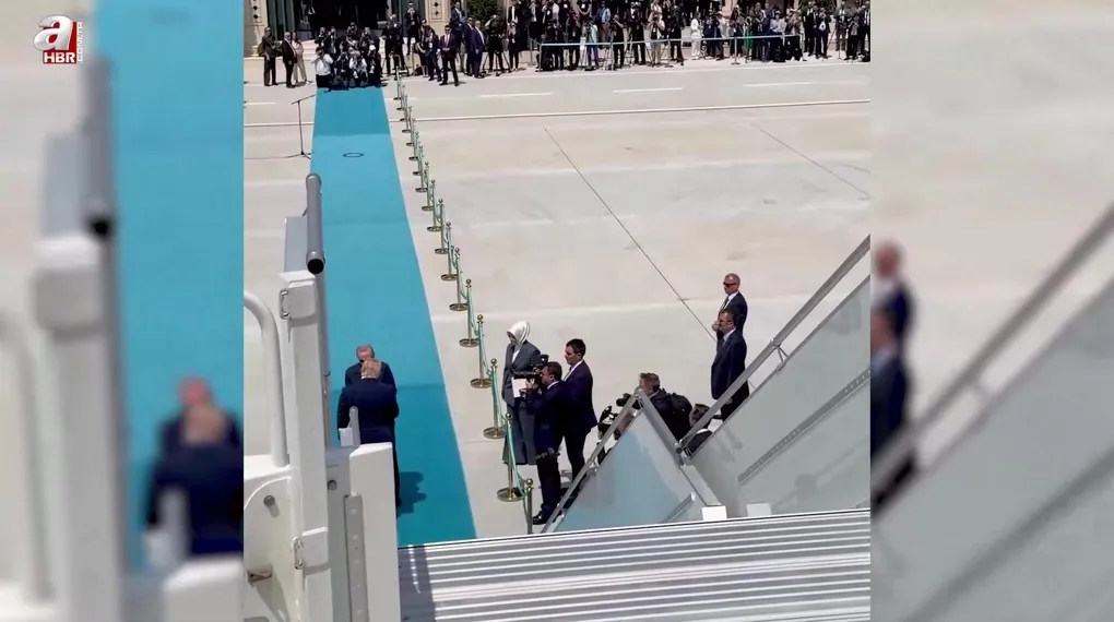 Trump'ı Erdoğan karşıladı! İşte kamera arkası görüntüler