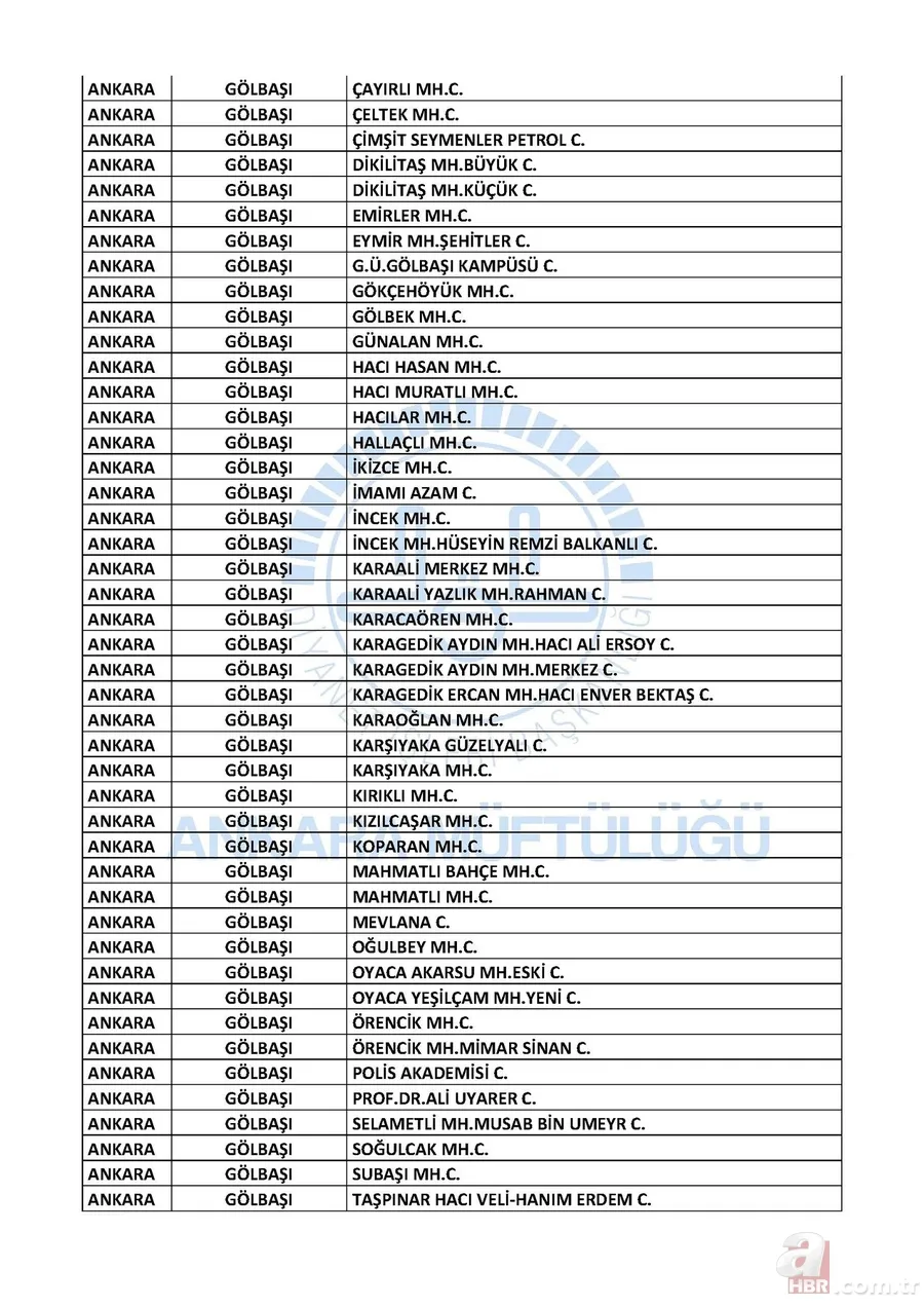 Ankara, İstanbul ve İzmir'de cuma namazı kılınacak camiler açıklandı 19