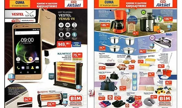 bim aktuel urunler listesinde neler