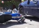 Motosiklet ile otomobil çarpıştı: 2 yaralı