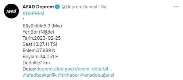 son-dakika-nigdede-53-buyuklugunde-deprem-afad-son-depremler-1677322416157.jpg Son dakika: Niğde'de 5,3 büyüklüğünde deprem! Niğde depremi ne anlama geliyor? Kahramanmaraş ve Hatay depremi mi tetikledi? AFAD son depremler