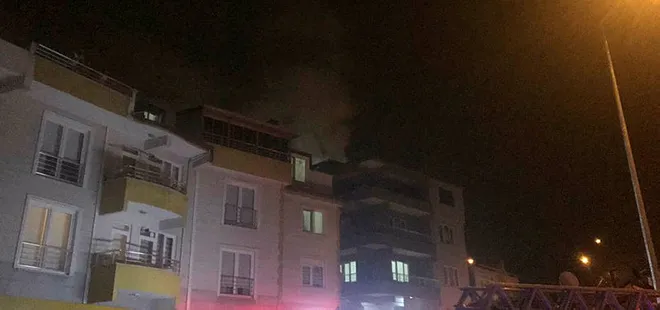Kocaeli'de korkutan apartman yangını!