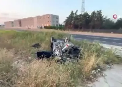 Tekirdağ’da otomobil takla attı