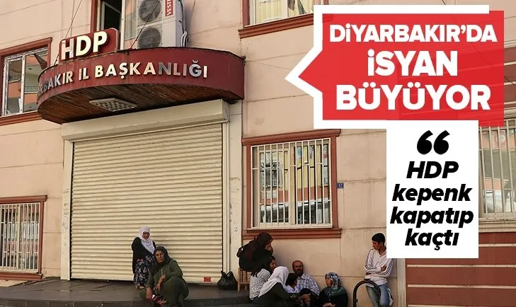 Evlatları kaçırılan aileler isyan etti! HDP İl başkanlığı kepenkleri indirdi