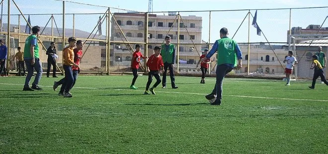 Afrin’de yetimler için futbol etkinliği düzenlendi