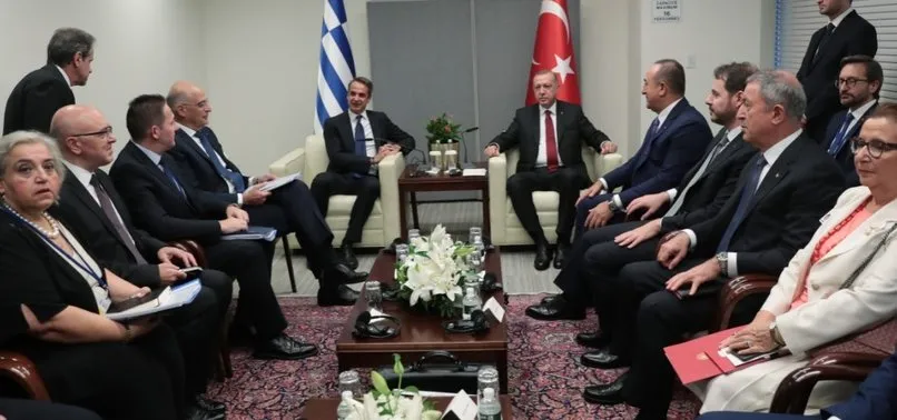 Başkan Erdoğan, Yunan Başbakan Miçotakis ile görüştü
