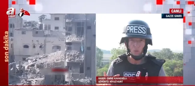 Katil İsrail yine sivil hedefleri vurdu! A Haber savaş hattında