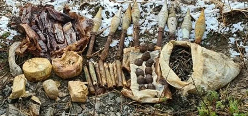 Hakkari'de PKK'ya ait çok sayıda mühimmat ele geçirildi