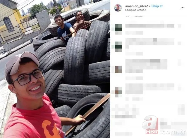 Eski lastikleri toplayıp bakın ne yaptı... 1