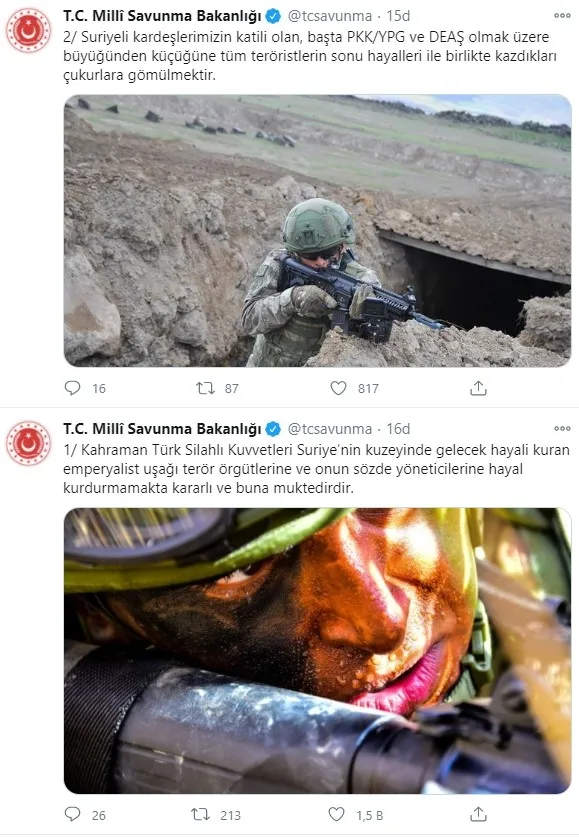 MSB’den dünyaya flaş Suriye mesajı: Teröristlerin sonu hayalleriyle kazdıkları çukurlara gömülmektir