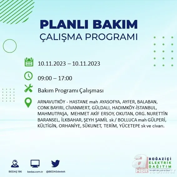 İstanbul'da elektrik kesintisi! BEDAŞ saat vererek vatandaşları uyardı! Listede çok sayıda ilçe var...