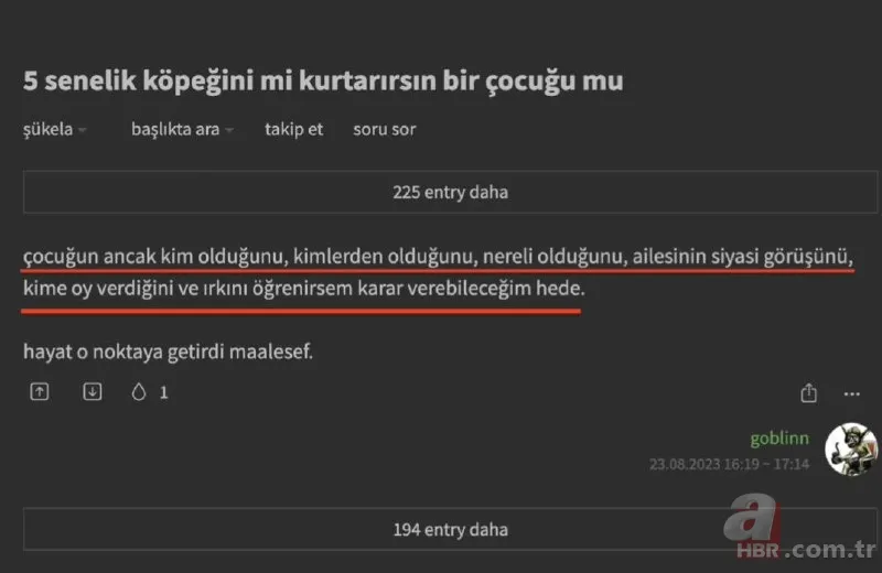 Ekşi Sözlük skandalı bitmek bilmiyor! 'Bir çocuğu mu kurtarırsınız yoksa bir köpeği mi?' sorusuna mide bulandıran cevaplar 15