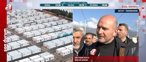 İçişleri Bakanı Süleyman Soylu'dan A Haber’e özel açıklamalar: Deprem bölgesinde 100 bin konteyner sayısına ulaşacağız - 4