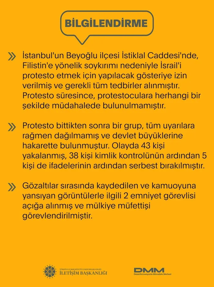 Bakan Yerlikaya’dan İstanbul’daki İsrail protestosuyla ilgili açıklama! 2 emniyet görevlisi açığa alındı