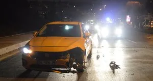 Yardıma giden 112 ekibine taksi çarptı