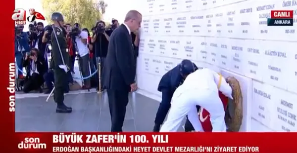 Başkan Erdoğan Büyük zaferin 100. yılında bir ilke imza attı! Devlet Mezarlığı ve Anıtkabir’e ziyaret