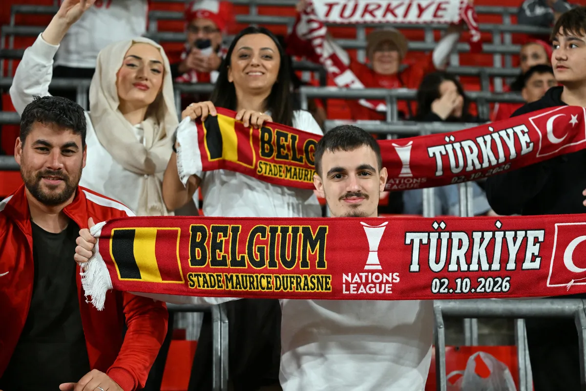 Belçika'da Türk taraftarlar (Foto: AA)