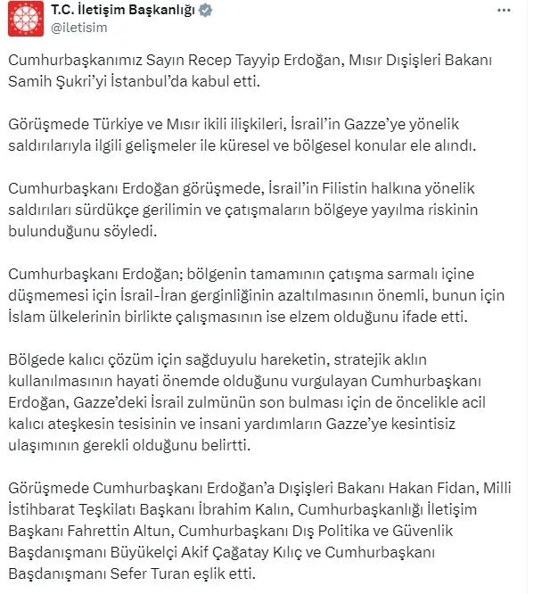 İstanbul’da Gazze diplomasisi! Başkan Erdoğan Hamas lideri Haniye görüşmesi sona erdi