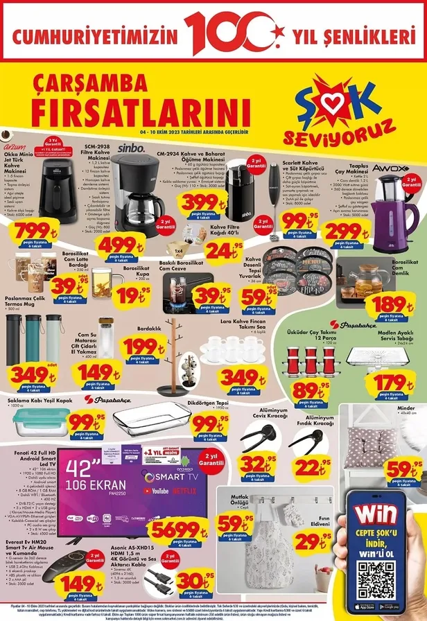 ŞOK 10 Ekim aktüel ürünler kataloğu! ŞOK bu hafta Cumhuriyet’in 100. Yılına özel 1.000 üründe yüzde 50’ye varan indirim yaptığını açıkladı - 7