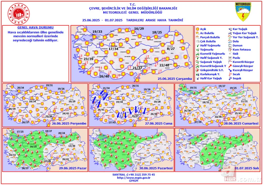 Meteoroloji kavurucu sıcaklar sonrası uyardı: 10 derece birden düşecek! İl il açıklandı: Hafta sonu yağışlı olan bölgeler 5