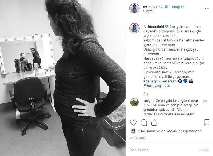 Hercai’nin Zehra Şadoğlu’su Feride Çetin’den bebek müjdesi! Paylaşımına beğeni yağdı