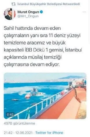 CHP’li İBB’nin müsilaj oyunu ellerinde patladı! 27 aydır denize inmeyen gemiyle algı operasyonu!