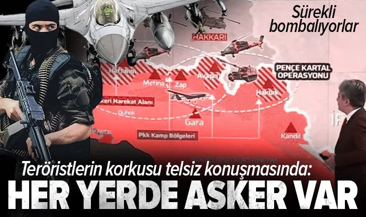 Son dakika: Metina'da PKK köşeye sıkıştı! Teröristlerin telsiz konuşmaları deşifre oldu: Sürekli bombalıyorlar! Her yerden asker geliyor