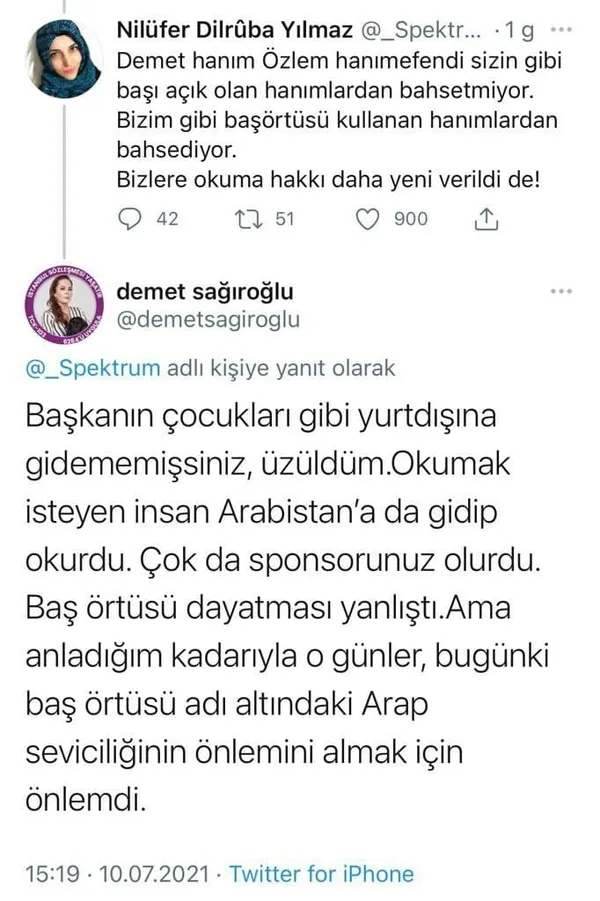 1626016003708.jpg Sanatçı Demet Sağıroğlu Türkiye'de uygulanan başörtüsü yasağını savundu! "Okumak isteyen insan Arabistan’a da gidip okurdu" - 6