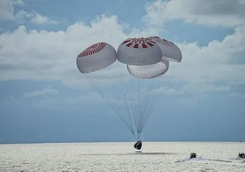 SpaceX'in uzay yolculuğu sona erdi! Güvenli şekilde iniş yaptı