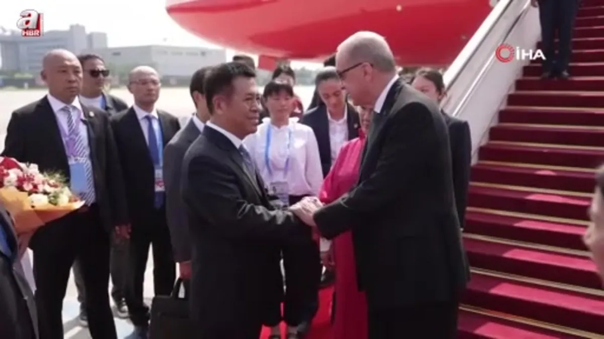 Başkan Erdoğan'a Çin'de görkemli karşılama