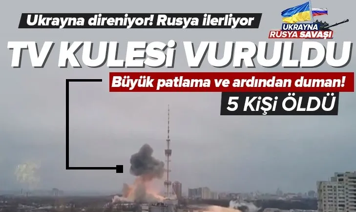 Kiev’de TV verici kulesi böyle vuruldu