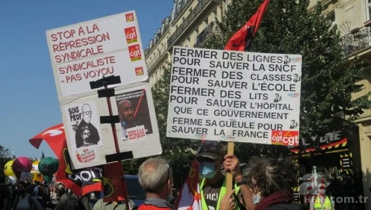 Emekli maaşlarındaki kesinti Fransızları sokaklara döktü