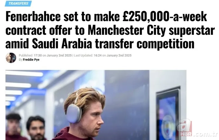 Fenerbahçe'de Kevin de Bruyne mesaisi! Teklifin detayı netleşti 4