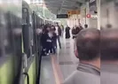 Metroda koltuk tartışması kamerada
