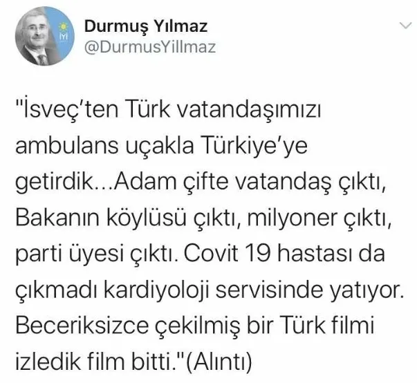 CHP ve İYİ Parti Emrullah Gülüşken’in İsveç’ten Türkiye’ye getirilmesinden rahatsız oldu