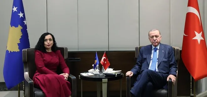 Başkan Erdoğan Kosova Cumhurbaşkanı Vjosa Osmani-Sadriu’yi kabul etti: Gazze için birlikte hareket edelim