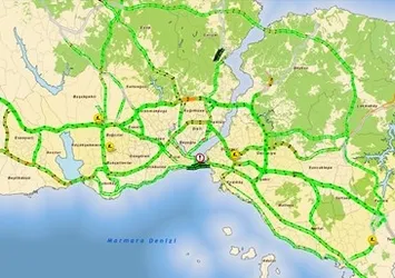 İstanbul'da trafik yoğunluğu yüzde 2