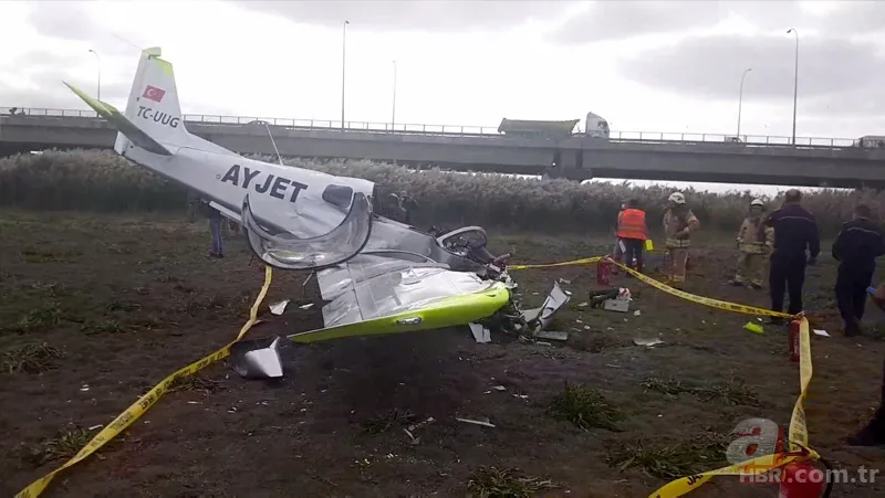 Son dakika: İstanbul Büyükçekmece'de eğitim uçağı düştü! A Haber olay yerinde 3