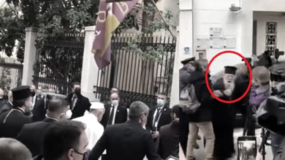 Son dakika: Yüzüne haykırdı: Papa sen bir kafirsin! Ortodoks rahip yaka paça gözaltına alındı