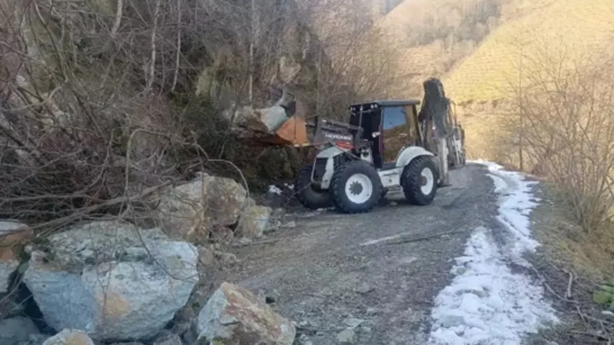 Ordu'da eriyen karlar heyelanlara yol açtı