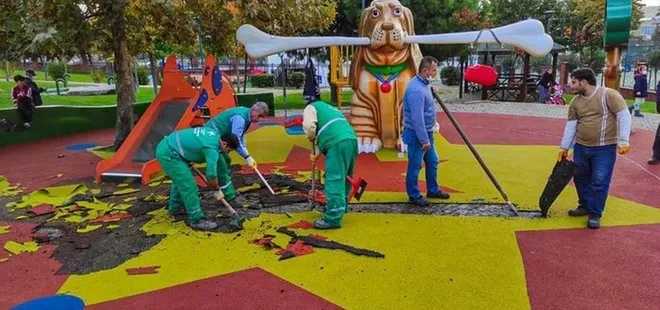 CHP çocuk parkında terör örgütü paçavrasını sembolize etti! Skandal görsele AK Parti’den sert tepki