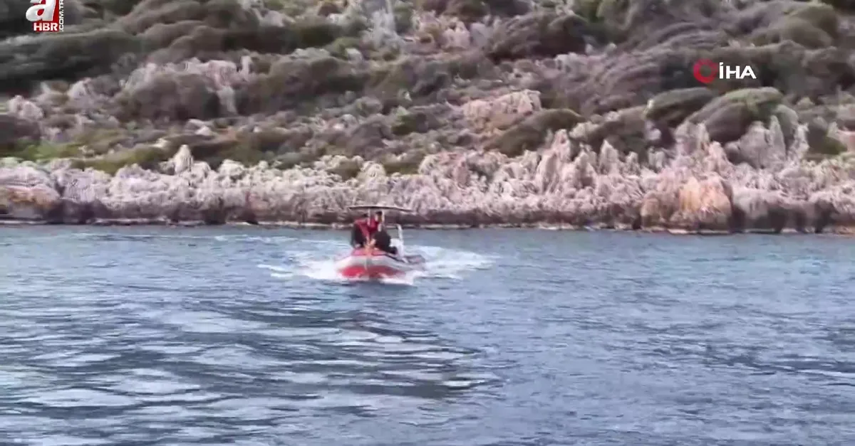 Alman turist kayalık bölgede mahsur kaldı