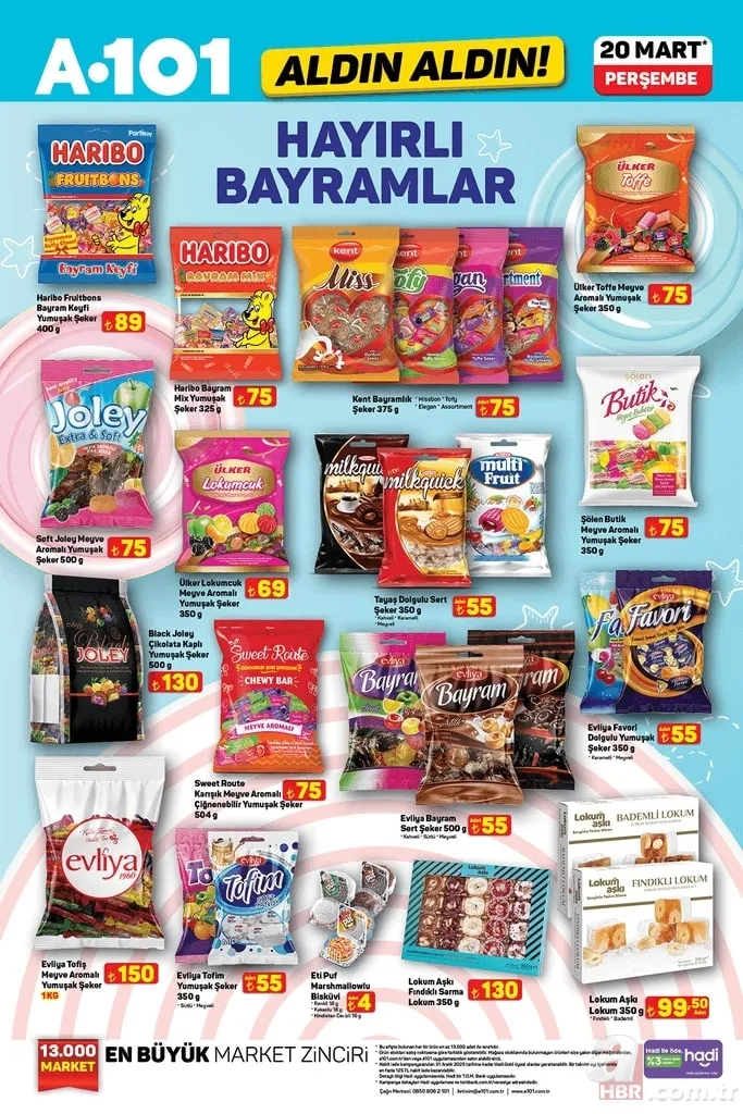 Yetişen alır! A101'de Bayram indirimleri bugün başladı: Şeker ve lokumlar tezgahta 2