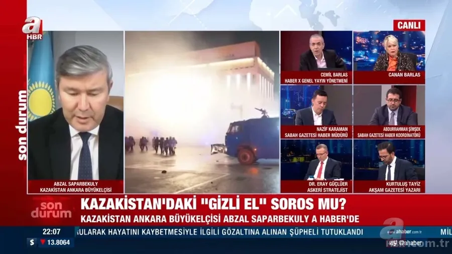Kazakistan'da neler oluyor? Kazakistan'daki "gizli el" Soros mu? Ankara Büyükelçisi A Haber'e açıkladı 5