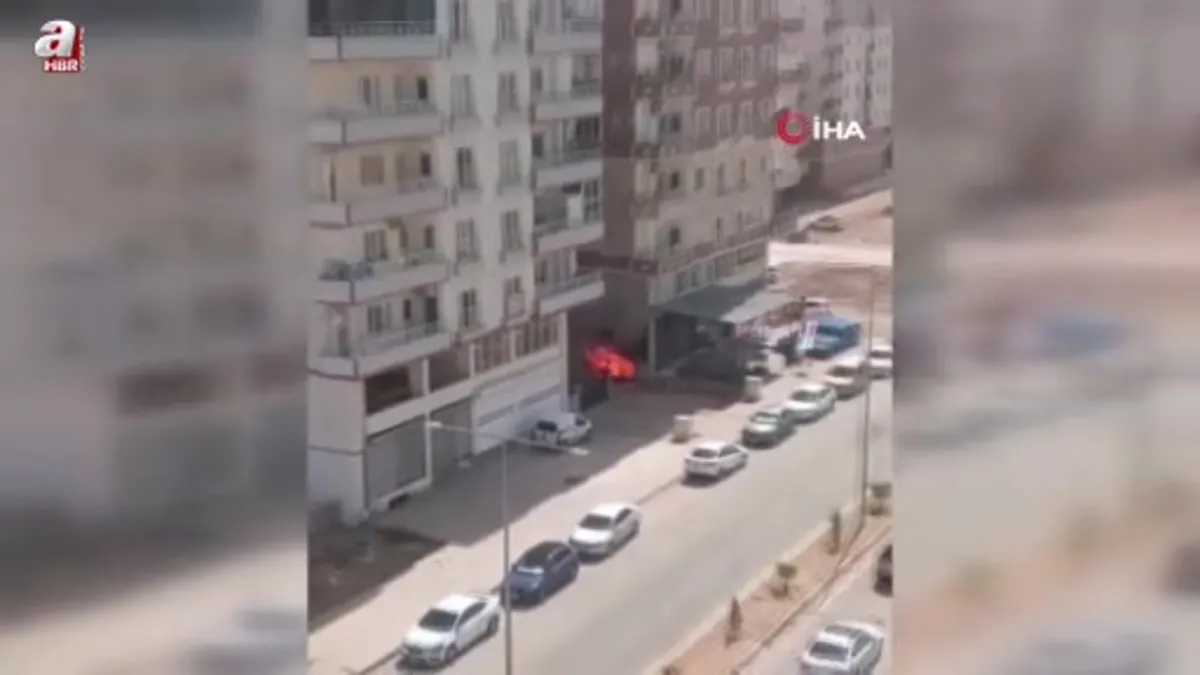 Mardin’de apartman girişinde çıkan yangın söndürüldü